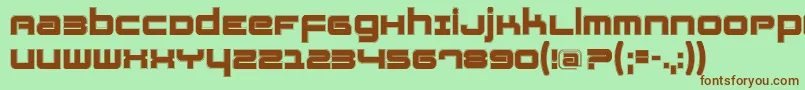 Fatsanscontur Font – Brown Fonts on Green Background