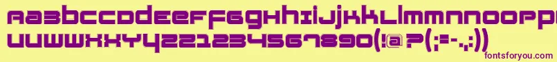 Fatsanscontur Font – Purple Fonts on Yellow Background