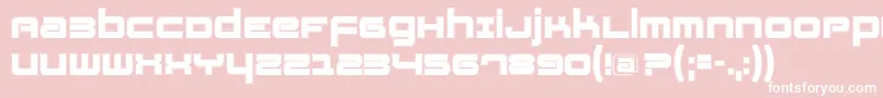 Fatsanscontur-Schriftart – Weiße Schriften auf rosa Hintergrund
