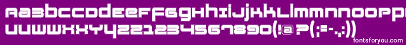Шрифт Fatsanscontur – белые шрифты на фиолетовом фоне