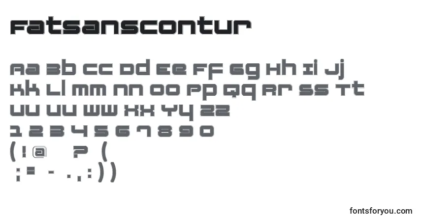 characters of fatsanscontur font, letter of fatsanscontur font, alphabet of  fatsanscontur font