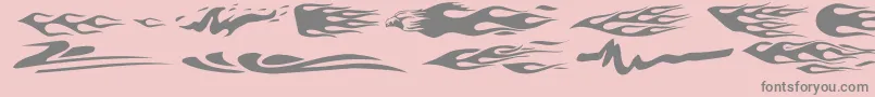 VehicleDecalsFlamesArt Font – Gray Fonts on Pink Background