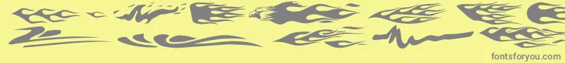 fuente VehicleDecalsFlamesArt – Fuentes Grises Sobre Fondo Amarillo