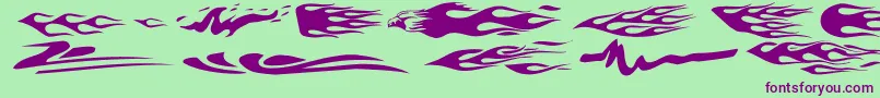 Police VehicleDecalsFlamesArt – polices violettes sur fond vert