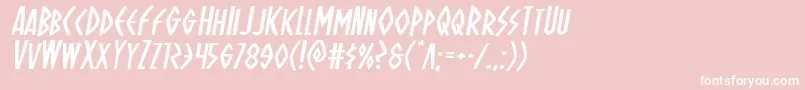 Ohmightyisisexpandital Font – White Fonts on Pink Background