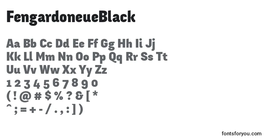 Czcionka FengardoneueBlack – alfabet, cyfry, specjalne znaki