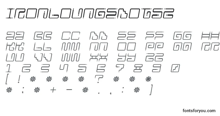Ironloungedots2-fontti – aakkoset, numerot, erikoismerkit