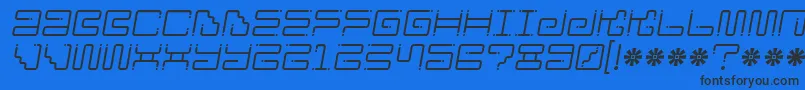 Ironloungedots2 Font – Black Fonts on Blue Background