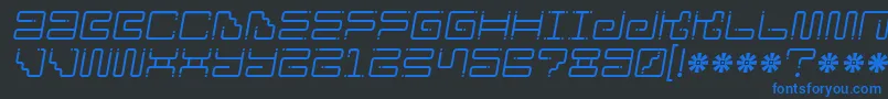 Ironloungedots2 Font – Blue Fonts on Black Background