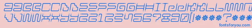 Ironloungedots2 Font – Blue Fonts on Pink Background