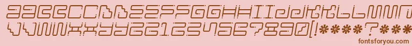 Ironloungedots2 Font – Brown Fonts on Pink Background