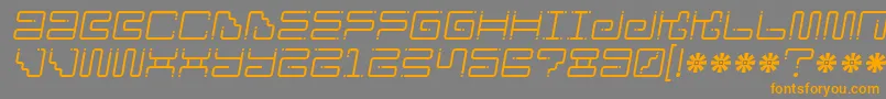 Ironloungedots2 Font – Orange Fonts on Gray Background