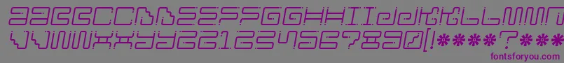 Ironloungedots2-fontti – violetit fontit harmaalla taustalla