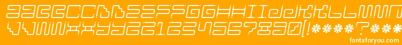 Ironloungedots2 Font – White Fonts on Orange Background