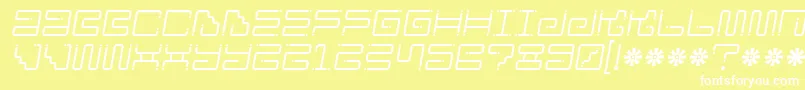 Ironloungedots2 Font – White Fonts on Yellow Background