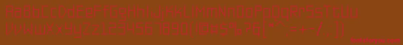 PfonlineoneproSingle-Schriftart – Rote Schriften auf braunem Hintergrund