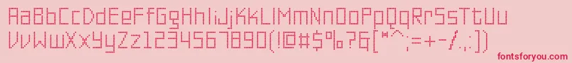 PfonlineoneproSingle Font – Red Fonts on Pink Background