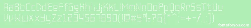 PfonlineoneproSingle Font – White Fonts on Green Background