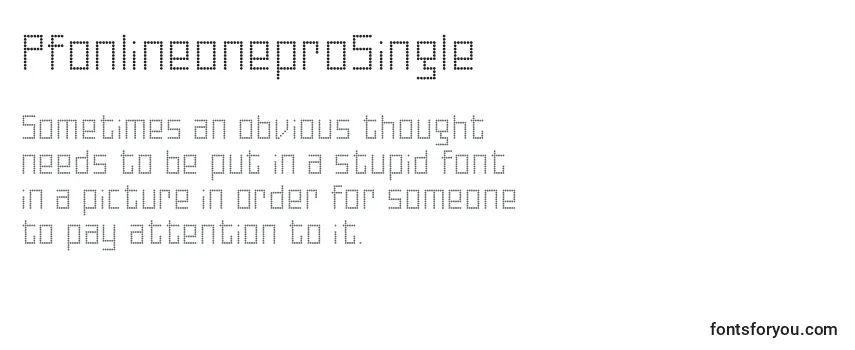 PfonlineoneproSingle Font