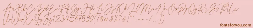 Reman Font – Brown Fonts on Pink Background