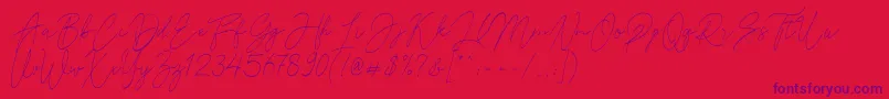 Reman Font – Purple Fonts on Red Background