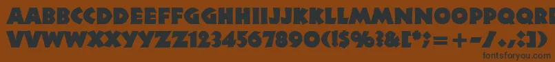 Neuland Font – Black Fonts on Brown Background