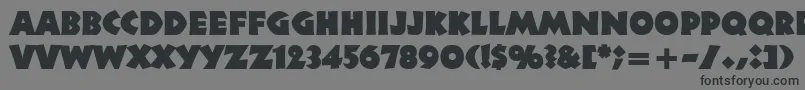 Neuland Font – Black Fonts on Gray Background