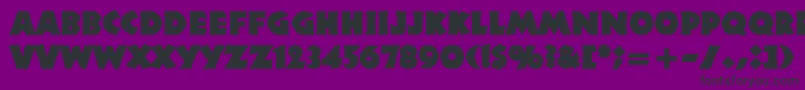 Шрифт Neuland – чёрные шрифты на фиолетовом фоне