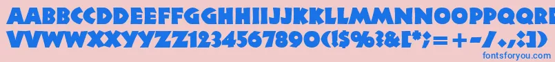 More about Neuland Font Neuland Font – Blue Fonts on Pink Background