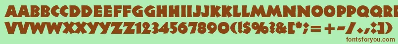 Neuland Font – Brown Fonts on Green Background