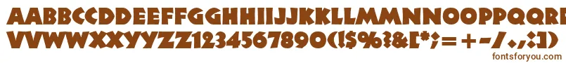 Neuland-fontti – ruskeat fontit valkoisella taustalla
