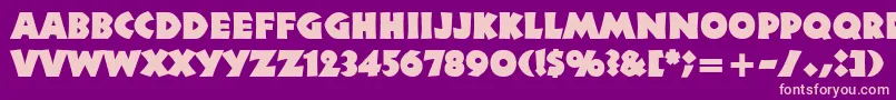 Neuland Font – Pink Fonts on Purple Background