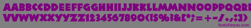 フォントNeuland – 紫色のフォント、灰色の背景