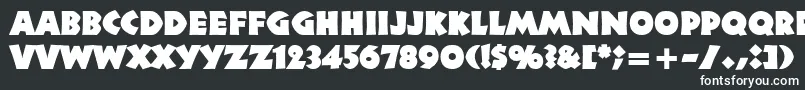 Neuland Font – White Fonts on Black Background