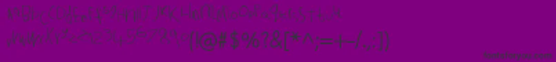 Tallula-Schriftart – Schwarze Schriften auf violettem Hintergrund