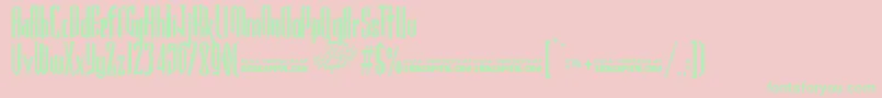 GothickellaFree Font – Green Fonts on Pink Background