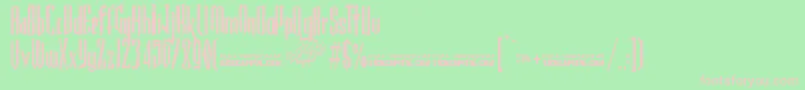 Шрифт GothickellaFree – розовые шрифты на зелёном фоне