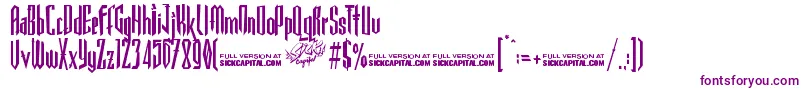 GothickellaFree-fontti – violetit fontit valkoisella taustalla
