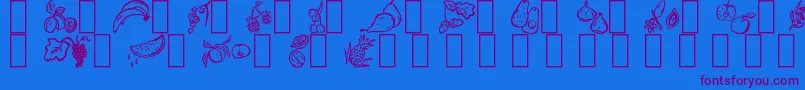ParadisesFruits Font – Purple Fonts on Blue Background