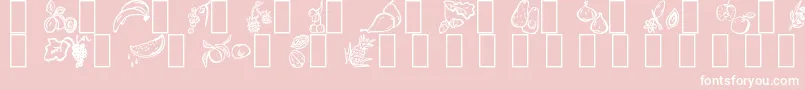 ParadisesFruits-Schriftart – Weiße Schriften auf rosa Hintergrund