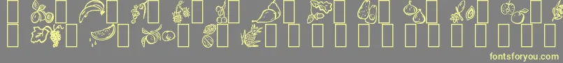 ParadisesFruits Font – Yellow Fonts on Gray Background