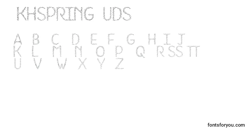 A fonte HkhSpringBuds – alfabeto, números, caracteres especiais