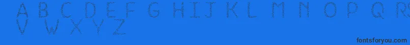 HkhSpringBuds Font – Black Fonts on Blue Background