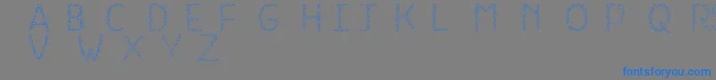 HkhSpringBuds Font – Blue Fonts on Gray Background