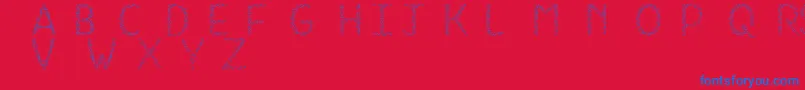 HkhSpringBuds Font – Blue Fonts on Red Background