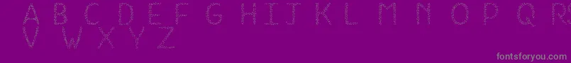 フォントHkhSpringBuds – 紫の背景に灰色の文字