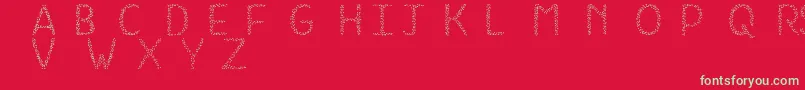 HkhSpringBuds Font – Green Fonts on Red Background