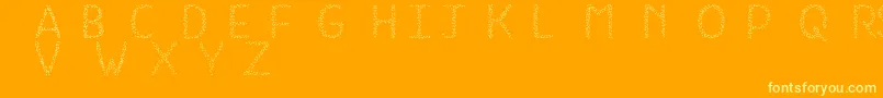 HkhSpringBuds Font – Yellow Fonts on Orange Background