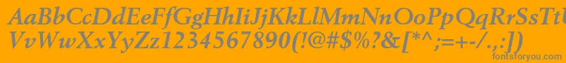 BerlingltstdBolditalic Font – Gray Fonts on Orange Background
