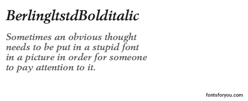 Review of the BerlingltstdBolditalic Font